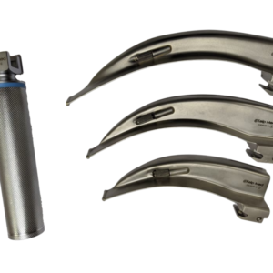 KIT LARINGOSCÓPIO CONVENCIONAL COM 3 LÂMINAS - LUZ DE LED